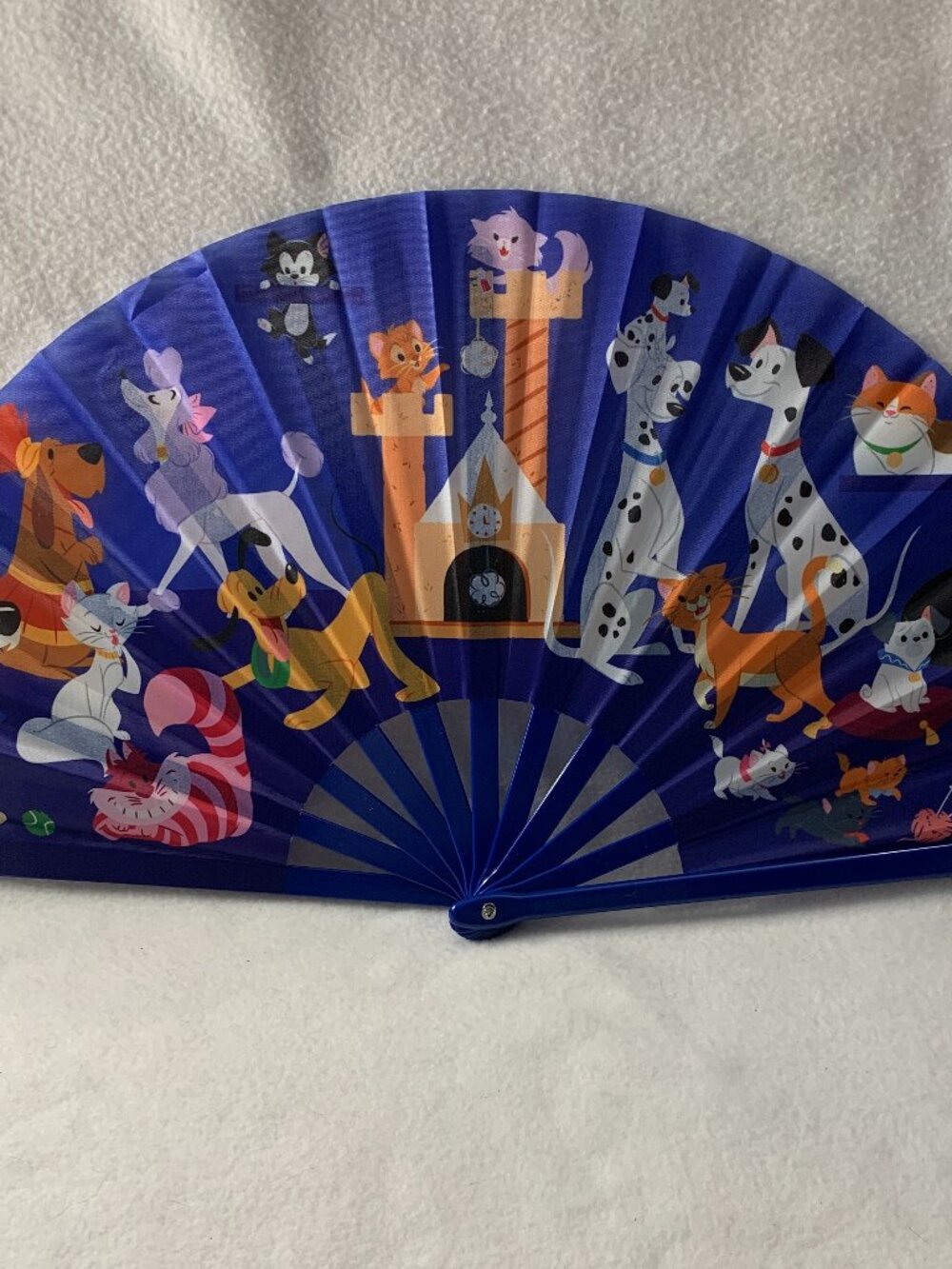 NWOT Disney Parks Cats and Dogs Fan Pluto Cheshire Cat 101 Dalmatians Lucifer